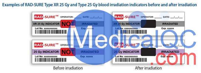 Rad-Sure血液輻照標(biāo)簽，Rad-Sure輻照指示膠片，Rad-Sure輻照膠片