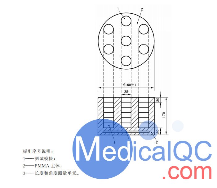 WEK-CBCT3D口腔CBCT 3D體模，YY0795 CBCT 3D體模體模軸向和矢狀截面的結(jié)構(gòu)圖